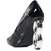 imageFSJ Women Novelty Closed Pointed Toe Slip On Pumps Gorgeous Metal Chain High Heel Party Wedding Dating Shoes Size 416 USBlack