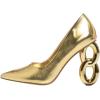 imageFSJ Women Novelty Closed Pointed Toe Slip On Pumps Gorgeous Metal Chain High Heel Party Wedding Dating Shoes Size 416 USGold