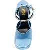 imageFSJ Women Platform Chunky Heel Open Toe Crystal Ankle Strap Heeled Sandals Block High Heel Sexy Cocktail Party Shoes Size 416 USBlue