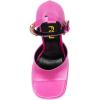 imageFSJ Women Platform Chunky Heel Open Toe Crystal Ankle Strap Heeled Sandals Block High Heel Sexy Cocktail Party Shoes Size 416 USPink