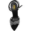 imageFSJ Women Sexy Shiny Strap Knot Open Toe Sandals Crystal High Heel Ankle Strap Summer Party Evening Prom Dance Shoes Size 415 USBlack