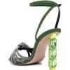 imageFSJ Women Sexy Shiny Strap Knot Open Toe Sandals Crystal High Heel Ankle Strap Summer Party Evening Prom Dance Shoes Size 415 USGreen