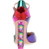 imageFSJ Women Shiny Crystal Heel Colorful Sandals Pointed Toe High Heel Ankle Strap Buckle Party Prom Dress Ladies Shoes Size 415 USFuchsia Heel