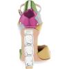 imageFSJ Women Shiny Crystal Heel Colorful Sandals Pointed Toe High Heel Ankle Strap Buckle Party Prom Dress Ladies Shoes Size 415 USWhite Heel