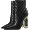 imageFSJ Women Sparkly Crystal Block High Heel Pointed Toe Ankle Boot Side Zipper Wedding Party Banquet Dress Shoes Size 415 USBlack