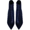 imageFSJ Women Sparkly Crystal Block High Heel Pointed Toe Ankle Boot Side Zipper Wedding Party Banquet Dress Shoes Size 415 USBlue