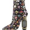 imageFSJ Women Sparkly Crystal Block High Heel Pointed Toe Ankle Boot Side Zipper Wedding Party Banquet Dress Shoes Size 415 USGarden