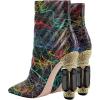 imageFSJ Women Sparkly Crystal Block High Heel Pointed Toe Ankle Boot Side Zipper Wedding Party Banquet Dress Shoes Size 415 USLines