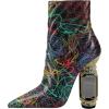 imageFSJ Women Sparkly Crystal Block High Heel Pointed Toe Ankle Boot Side Zipper Wedding Party Banquet Dress Shoes Size 415 USLines