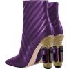 imageFSJ Women Sparkly Crystal Block High Heel Pointed Toe Ankle Boot Side Zipper Wedding Party Banquet Dress Shoes Size 415 USPurple