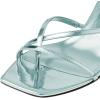imageFSJ Women Square Open Toe Strappy Thong Heeled Sandals Special Kitten Low Heel Chic FlipFlops Versatile Summer Mule Dress Shoes Size 416 USLight Cyan