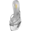 imageFSJ Women Square Open Toe Strappy Thong Heeled Sandals Special Kitten Low Heel Chic FlipFlops Versatile Summer Mule Dress Shoes Size 416 USSilver
