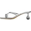 imageFSJ Women Square Open Toe Strappy Thong Heeled Sandals Special Kitten Low Heel Chic FlipFlops Versatile Summer Mule Dress Shoes Size 416 USSilver