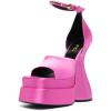 imageFSJ Women Platform Chunky Heel Open Toe Crystal Ankle Strap Heeled Sandals Block High Heel Sexy Cocktail Party Shoes Size 416 USPink