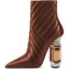 imageFSJ Women Sparkly Crystal Block High Heel Pointed Toe Ankle Boot Side Zipper Wedding Party Banquet Dress Shoes Size 415 USBrown