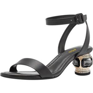 imageFSJ Women Crystal Low Block Chunky Heels Open Toe Ankle Strap Sandals Comfortable Wedding Party Prom Dress Summer Pump Shoes Size 416 USBlack