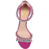 imageFSJ Women Chic Strappy Open Toe Sandals Ankle Wrap Back Zipper High Jewels Rhinestone Block Heels Summer Casual Shoes 415 USHot Pink
