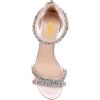 imageFSJ Women Chic Strappy Open Toe Sandals Ankle Wrap Back Zipper High Jewels Rhinestone Block Heels Summer Casual Shoes 415 USPink