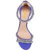imageFSJ Women Chic Strappy Open Toe Sandals Ankle Wrap Back Zipper High Jewels Rhinestone Block Heels Summer Casual Shoes 415 USRoyal Blue
