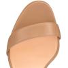 imageFSJ Women Gold Metal Chain Thick High Heel Sandals Open Toe Strappy Ankle Buckle Strap Slingback Comfy Summer Dress Shoes Silver Black 415 USNude