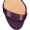 imageFSJ Women Gold Metal Chain Thick High Heel Sandals Open Toe Strappy Ankle Buckle Strap Slingback Comfy Summer Dress Shoes Silver Black 415 USPurple