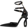 imageFSJ Women Pointed Toe Adjustable Ankle Straps Sandals Special High Heel Ladies Summer Party Dating Daily Shoes Size 415 USBlack