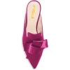 imageFSJ Women Retro Crystal Rhinestone Heeled Mules Pointed Toe Bows Slide Sandals Backless Emerald Bridal Wedding Dress Shoes Size 415 USFuchsia