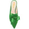 imageFSJ Women Retro Crystal Rhinestone Heeled Mules Pointed Toe Bows Slide Sandals Backless Emerald Bridal Wedding Dress Shoes Size 415 USLime