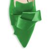 imageFSJ Women Retro Crystal Rhinestone Heeled Mules Pointed Toe Bows Slide Sandals Backless Emerald Bridal Wedding Dress Shoes Size 415 USLime