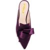 imageFSJ Women Retro Crystal Rhinestone Heeled Mules Pointed Toe Bows Slide Sandals Backless Emerald Bridal Wedding Dress Shoes Size 415 USPurple