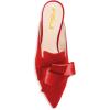 imageFSJ Women Retro Crystal Rhinestone Heeled Mules Pointed Toe Bows Slide Sandals Backless Emerald Bridal Wedding Dress Shoes Size 415 USRed