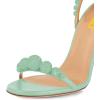 imageFSJ Women Sexy Open Toe Shiny Rhinestone Balls Sandals Strappy Ankle Strap Crystal High Heel Summer Party Date Dance Shoes Size 415 USPale Green