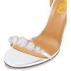 imageFSJ Women Sexy Open Toe Shiny Rhinestone Balls Sandals Strappy Ankle Strap Crystal High Heel Summer Party Date Dance Shoes Size 415 USSilver