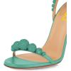 imageFSJ Women Sexy Open Toe Shiny Rhinestone Balls Sandals Strappy Ankle Strap Crystal High Heel Summer Party Date Dance Shoes Size 415 USTurquoise