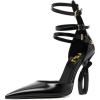imageFSJ Women Pointed Toe Adjustable Ankle Straps Sandals Special High Heel Ladies Summer Party Dating Daily Shoes Size 415 USBlack