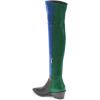 imageFSJ Women Casual Thigh High Tall Boots Over The Knee Booties Pointed Closed Toe Chunky Low Heel Leather Party Club Ladies Fall Winter Shoes Size 415 USBlue Black Green