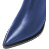 imageFSJ Women Casual Thigh High Tall Boots Over The Knee Booties Pointed Closed Toe Chunky Low Heel Leather Party Club Ladies Fall Winter Shoes Size 415 USBlue