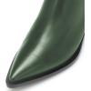 imageFSJ Women Casual Thigh High Tall Boots Over The Knee Booties Pointed Closed Toe Chunky Low Heel Leather Party Club Ladies Fall Winter Shoes Size 415 USGreen