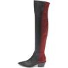 imageFSJ Women Casual Thigh High Tall Boots Over The Knee Booties Pointed Closed Toe Chunky Low Heel Leather Party Club Ladies Fall Winter Shoes Size 415 USBlackRed