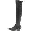 imageFSJ Women Casual Thigh High Tall Boots Over The Knee Booties Pointed Closed Toe Chunky Low Heel Leather Party Club Ladies Fall Winter Shoes Size 415 USBlack