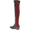 imageFSJ Women Casual Thigh High Tall Boots Over The Knee Booties Pointed Closed Toe Chunky Low Heel Leather Party Club Ladies Fall Winter Shoes Size 415 USBlackRed