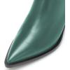 imageFSJ Women Casual Thigh High Tall Boots Over The Knee Booties Pointed Closed Toe Chunky Low Heel Leather Party Club Ladies Fall Winter Shoes Size 415 USGreen Orange
