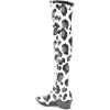 imageFSJ Women Casual Thigh High Tall Boots Over The Knee Booties Pointed Closed Toe Chunky Low Heel Leather Party Club Ladies Fall Winter Shoes Size 415 USLeopard