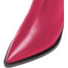 imageFSJ Women Casual Thigh High Tall Boots Over The Knee Booties Pointed Closed Toe Chunky Low Heel Leather Party Club Ladies Fall Winter Shoes Size 415 USHot Pink