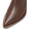 imageFSJ Women Casual Thigh High Tall Boots Over The Knee Booties Pointed Closed Toe Chunky Low Heel Leather Party Club Ladies Fall Winter Shoes Size 415 USBrown