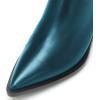 imageFSJ Women Casual Thigh High Tall Boots Over The Knee Booties Pointed Closed Toe Chunky Low Heel Leather Party Club Ladies Fall Winter Shoes Size 415 USBlue Red