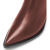 imageFSJ Women Casual Thigh High Tall Boots Over The Knee Booties Pointed Closed Toe Chunky Low Heel Leather Party Club Ladies Fall Winter Shoes Size 415 USChocolate