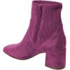 imageFSJ Women Classic Round Toe Mid Chunky Block Heel Chelsea Ankle Boots Fashion Winter Booties With Side Zipper Suede Formal Casual Dress Shoes Size 415 USMedium Orchid