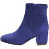 imageFSJ Women Classic Round Toe Mid Chunky Block Heel Chelsea Ankle Boots Fashion Winter Booties With Side Zipper Suede Formal Casual Dress Shoes Size 415 USRoyal Blue