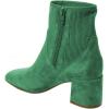imageFSJ Women Classic Round Toe Mid Chunky Block Heel Chelsea Ankle Boots Fashion Winter Booties With Side Zipper Suede Formal Casual Dress Shoes Size 415 USGreen